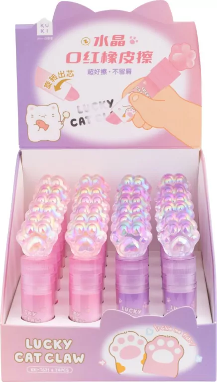 Gumka do ołówka wykręcana Lucky Cat Claw - tantis.pl