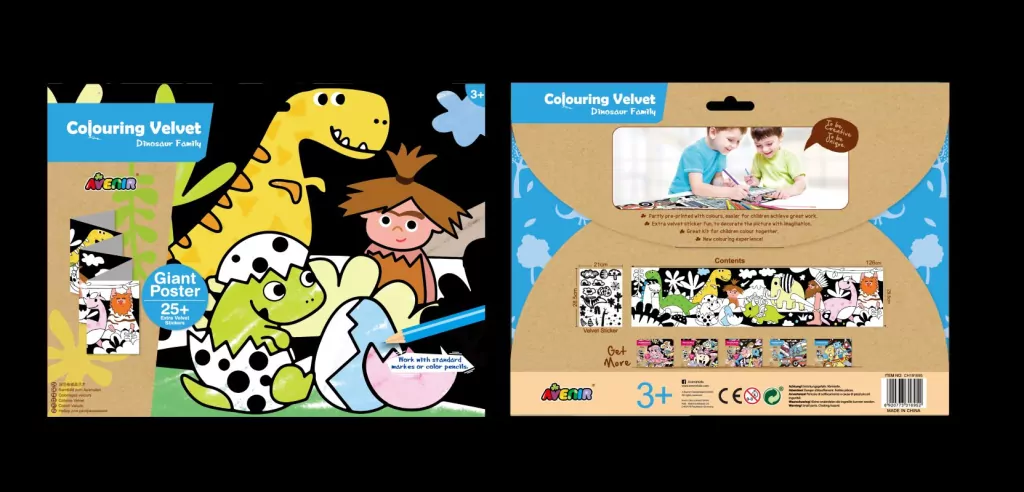 Aksamitna kolorowanka Dinozaur - tantis.pl