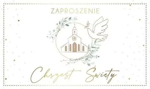 Zaproszenie Chrzest (10szt) - tantis.pl
