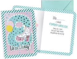 Karnet B6. Urodziny 8 dziewczynka