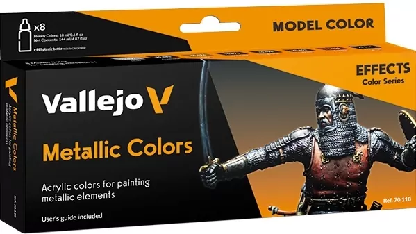 Vallejo: 70.118 - Model Color - Effects - Metallic Colors (8 x 17 ml) - tantis.pl