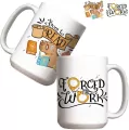 Kubek. Born to Read, Forced to Work 440ml - tantis.pl