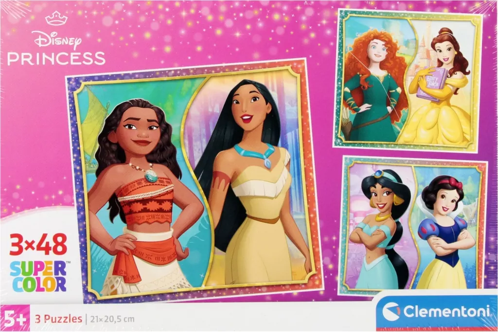 Puzzle 3 x 48 Super Color Princess - tantis.pl