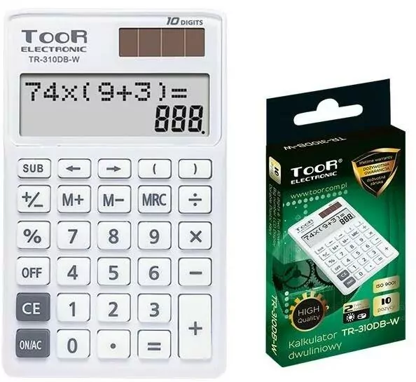 Kalkulator dwuliniowy 10-pozycyjny - tantis.pl