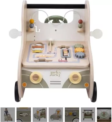 Chodzik pchacz edukacyjny drewniany