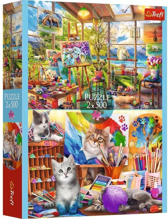 Puzzle 2x500 Sztuka malowania TREFL - tantis.pl