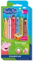 Kredki Noris junior Peppa jumbo 3w1 6kol STAEDTLER - tantis.pl