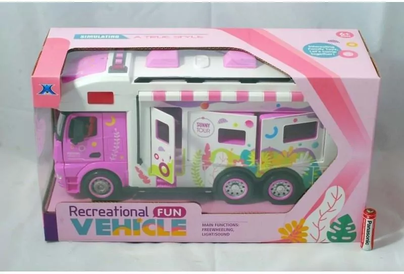 Food Truck Różowy światło dźwięk 34x10,5x15,5cm - tantis.pl