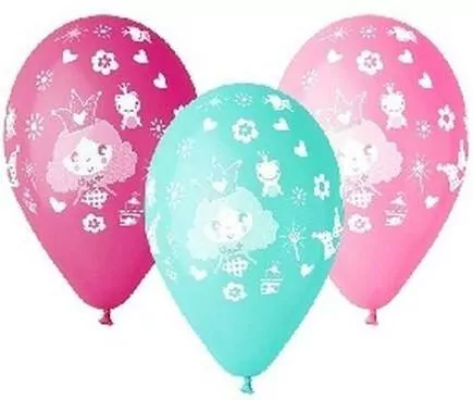 Balony Prremium Księżniczka nad. 1 kolor 5 sztuk 12" - tantis.pl