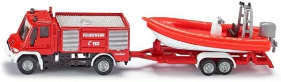 Straż pożarna Unimog z łodzią. S1636