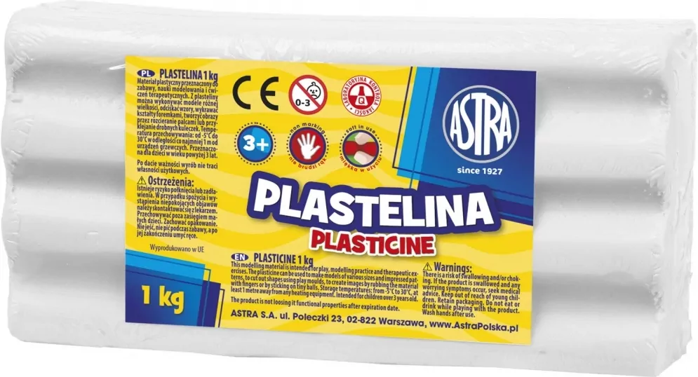 Plastelina Astra  1kg biała - tantis.pl