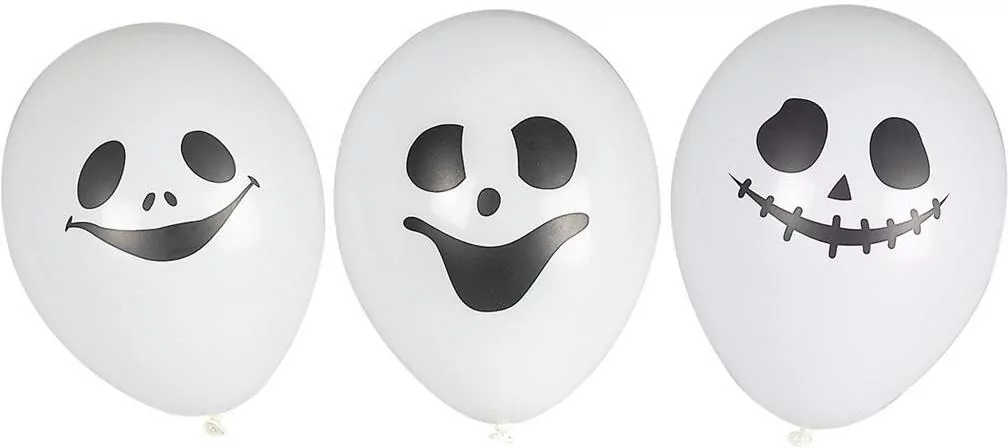 Balony z halloweenowym nadrukiem - duszki - tantis.pl