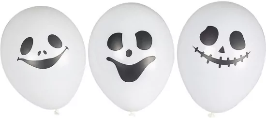 Balony z halloweenowym nadrukiem - duszki