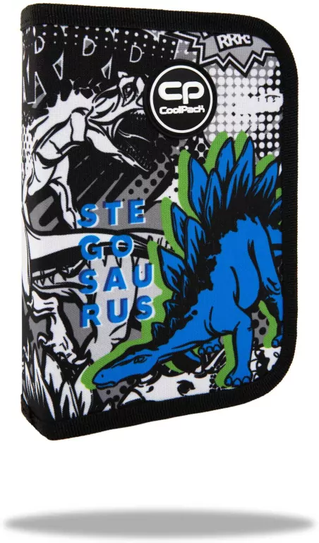 Piórnik jednoklapkowy bez wyposażenia Coolpack Clipper T-rex - tantis.pl