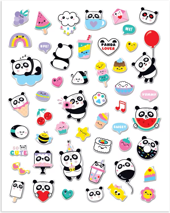 Naklejki puffy Bebe Friends 50szt - tantis.pl
