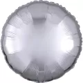 Balon foliowy metalik srebrny okrągły 43cm - tantis.pl
