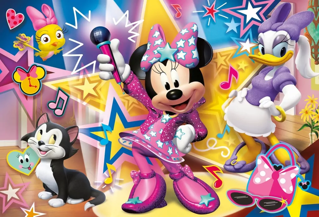 Puzzle 60 maxi. SuperColor. Myszka Minnie. Szczęśliwi pomocnicy. - tantis.pl