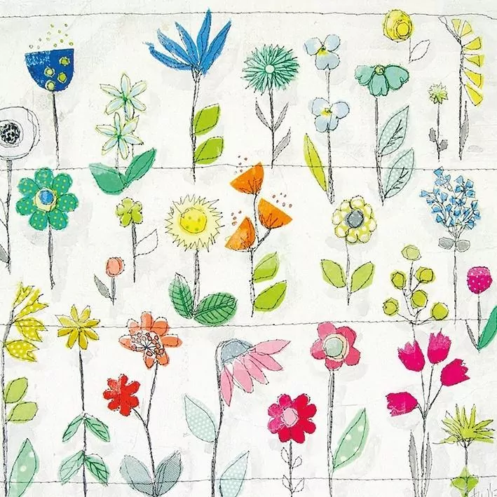 Karnet kwadrat z kopertą Floral Pattern - tantis.pl