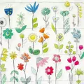 Karnet kwadrat z kopertą Floral Pattern - tantis.pl