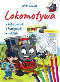 Lokomotywa. Kolorowanki, łamigłówki, naklejki - tantis.pl