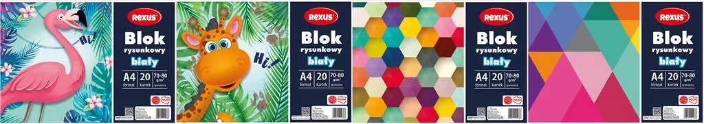 Blok rysunkowy biały. A4/20 kartek. 1 sztuka - tantis.pl