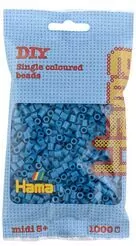 Hama Midi Koraliki w woreczku 1000 niebieskie lazurowe - tantis.pl
