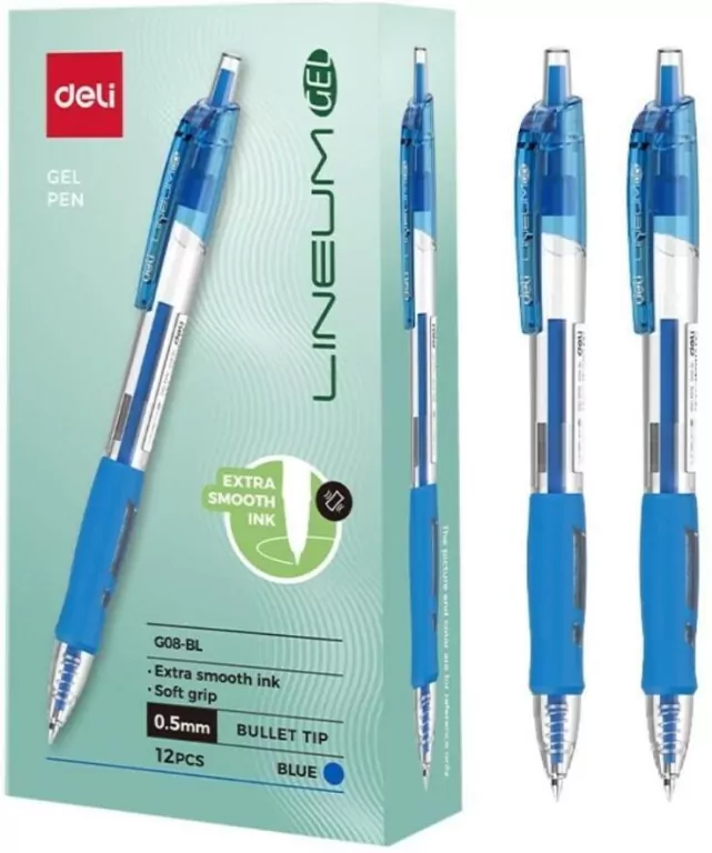 Długopis żelowy 0,5mm Arrix niebieski  DELI - tantis.pl