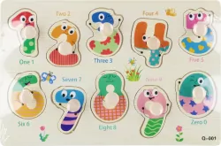 Układanka drewniana cyferki 23x15x1