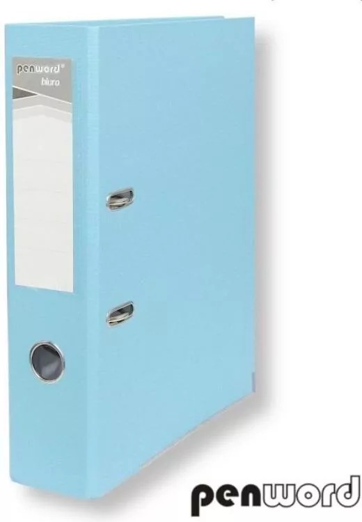 Segregator A4 z okuciem 7,5cm niebieski pastelowy - tantis.pl