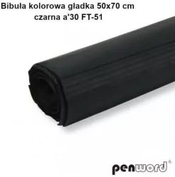 Bibuła kolorowa gładka czarna 50x70cm 30 arkuszy