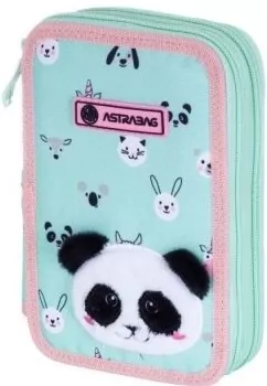 Piórnik podwójny z wyposażeniem. Teddy Panda - tantis.pl