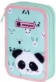 Piórnik podwójny z wyposażeniem. Teddy Panda - tantis.pl