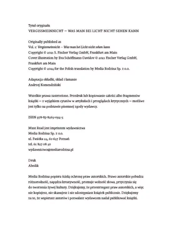 Niezapominajka. Czego nie widać w świetle. Tom 1 - tantis.pl