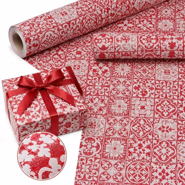 Papier ozdobny mozaika czerwona X-Strong 57cmx25m - tantis.pl