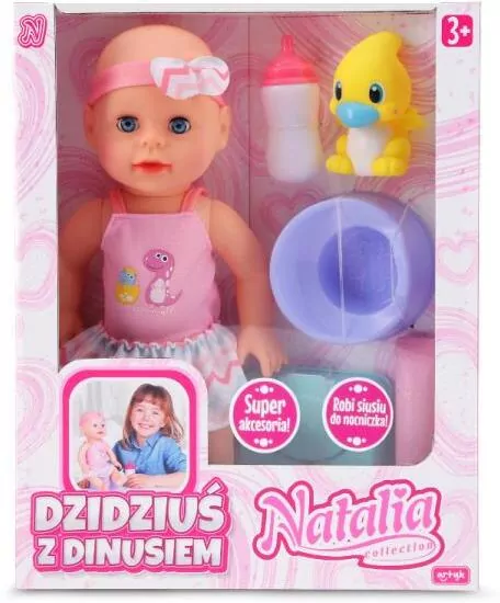 Lalka Natalia. Dzidziuś z dinusiem 33 cm - tantis.pl