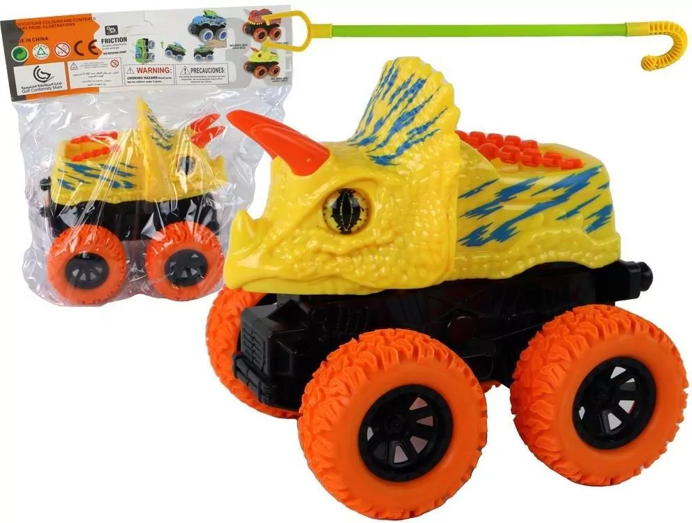 Terenówka pchacz Triceratops żółty - tantis.pl