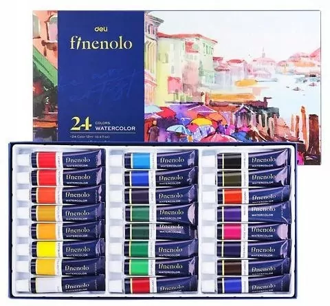 Farby akwarelowe Finenolo 12ml. 24 kolory - tantis.pl