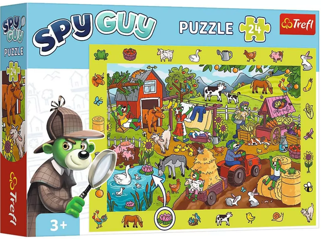 Puzzle 24 Obserwacyjne - Spy Guy Farma TREFL - tantis.pl
