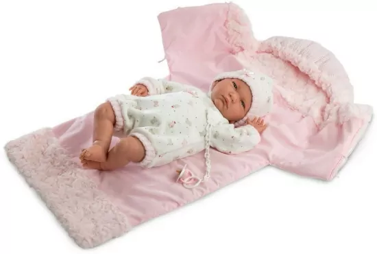 Lalka bobas Lala w różowym beciku, 42cm