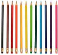 Kredki ołówkowe z gumką. 12 kolorów - tantis.pl