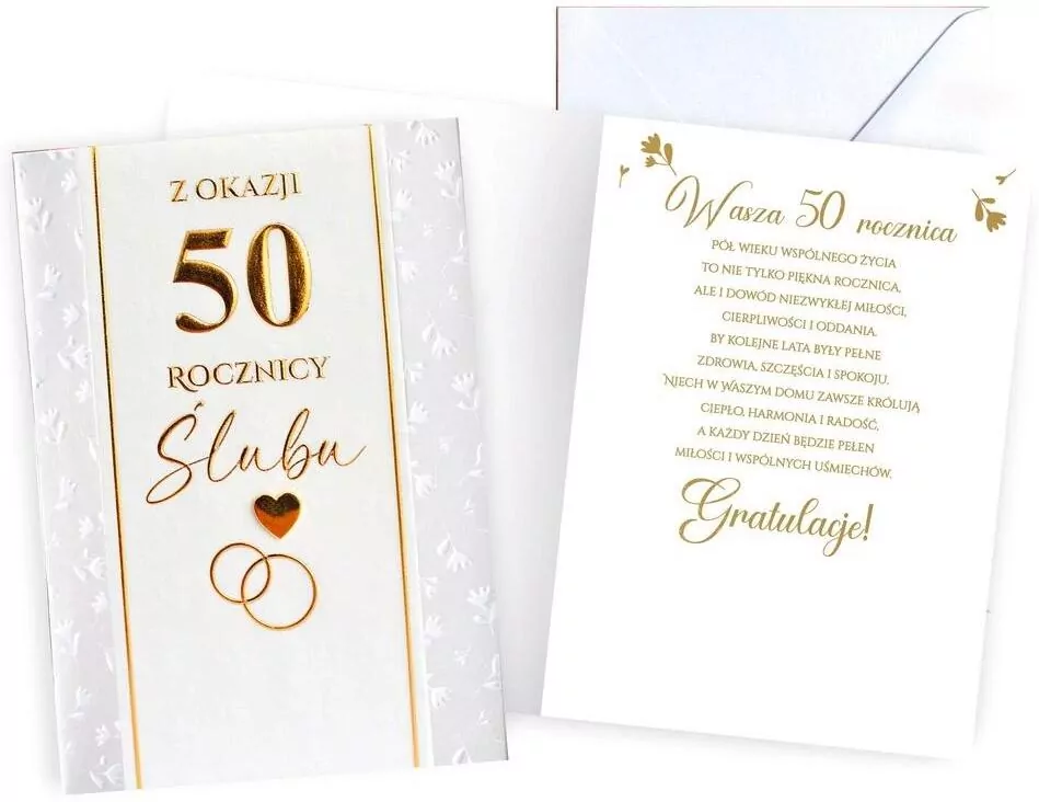 Karnet Rocznica ślubu 50 - tantis.pl