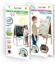 Tablica stojąca magnetyczno-kredowa z akcesoriami