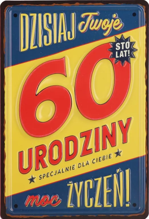 KARNET URODZINY 60 B6 Z KOP PD HM200-3217 - tantis.pl
