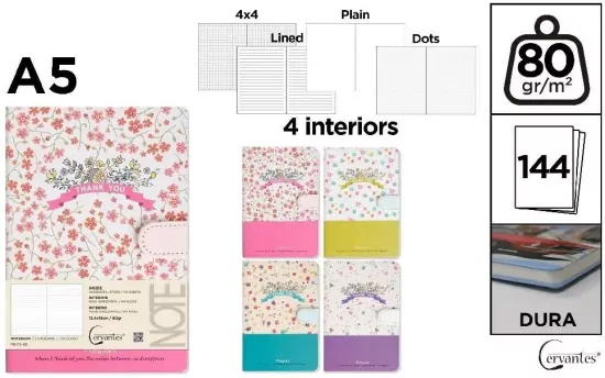 Notatnik A5/144K magnes Thank You MIX