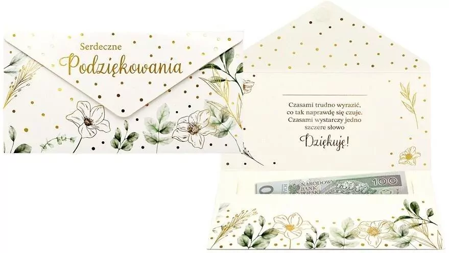 Koperta podarunkowa Podziękowania - tantis.pl