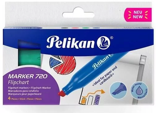 Marker Flipchart 720 4kol. PELIKAN - tantis.pl