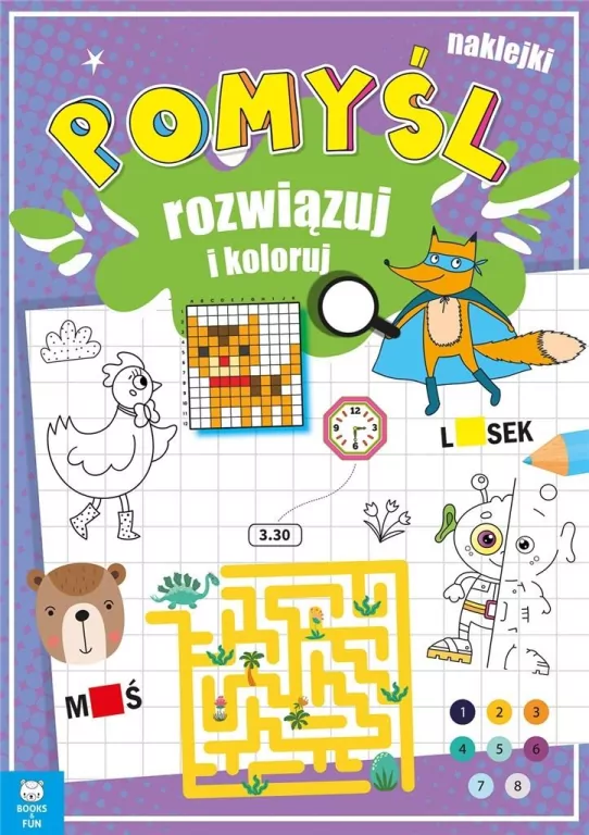 Pomyśl rozwiązuj i koloruj - tantis.pl