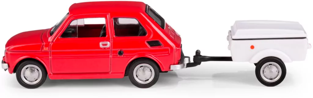 Fiat 126p + przyczepa Niewiadów Krótka czerwony - tantis.pl