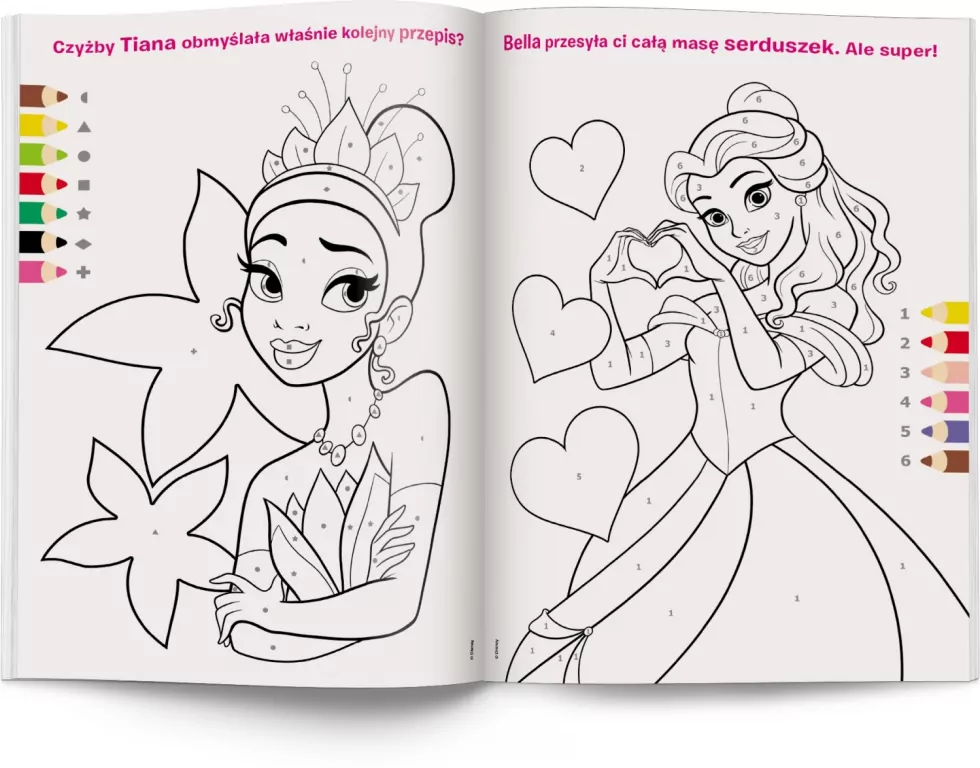 Disney Księżniczka. Kolorowanka według kodu - tantis.pl