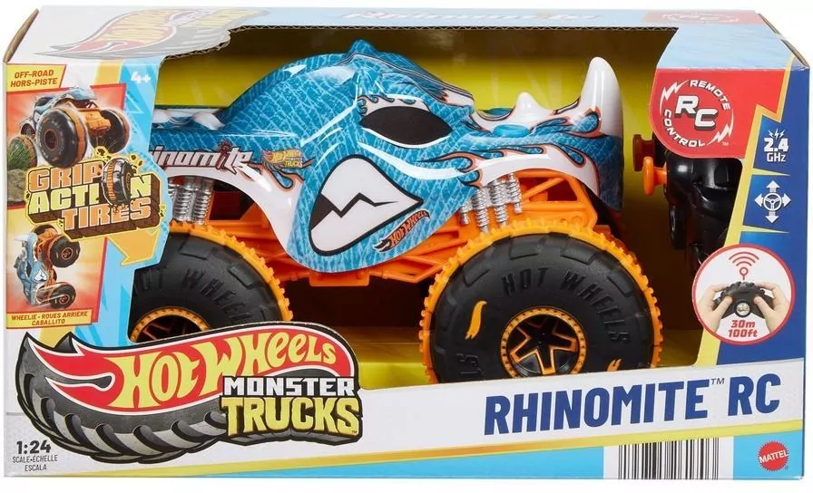 Hot Wheels Monster Trucks R/C Rhinomite 1:24 - tantis.pl